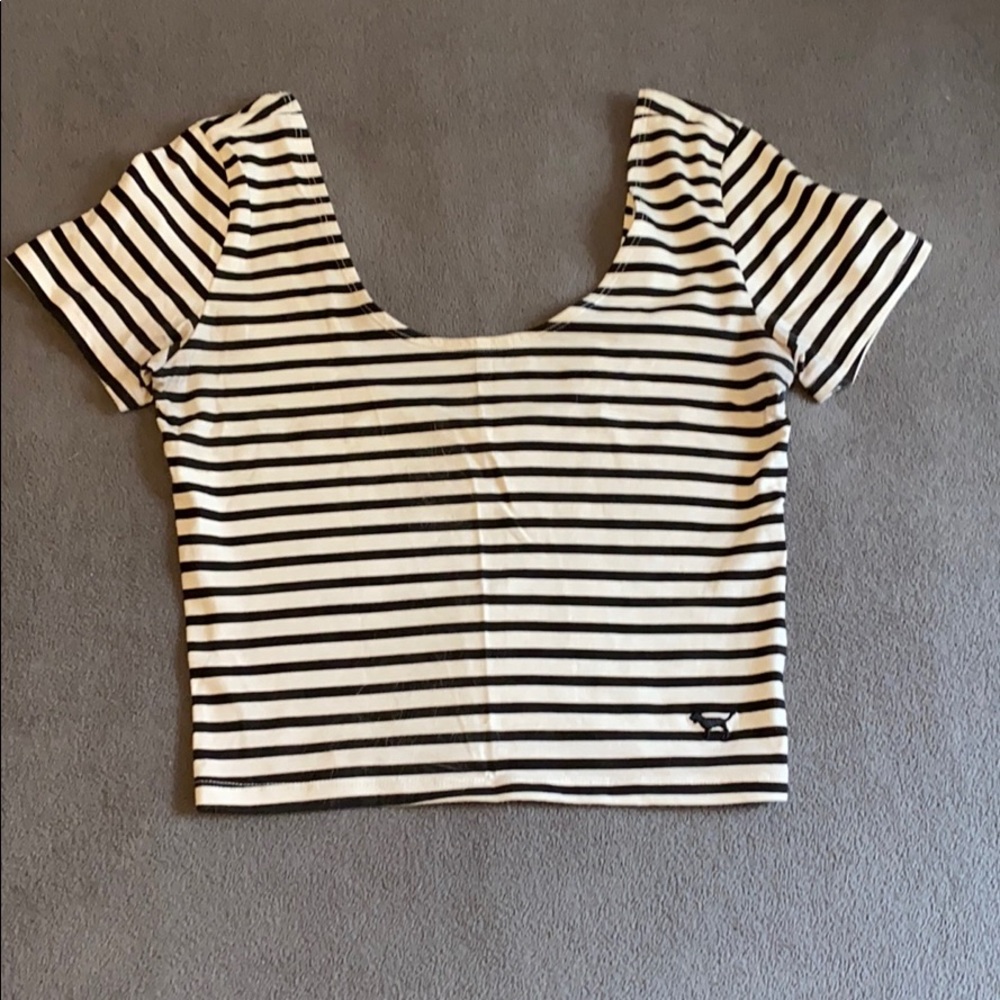 Pink crop top with low back